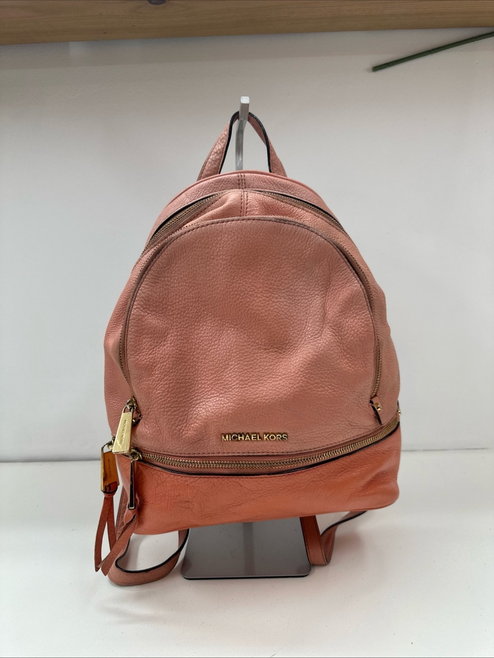 Michael Kors Blush Pink Leather Backpack